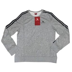 Camel Crown Women’s Gray/Dark Navy Crewneck Sweatshirt with Logo Size Medium NWT